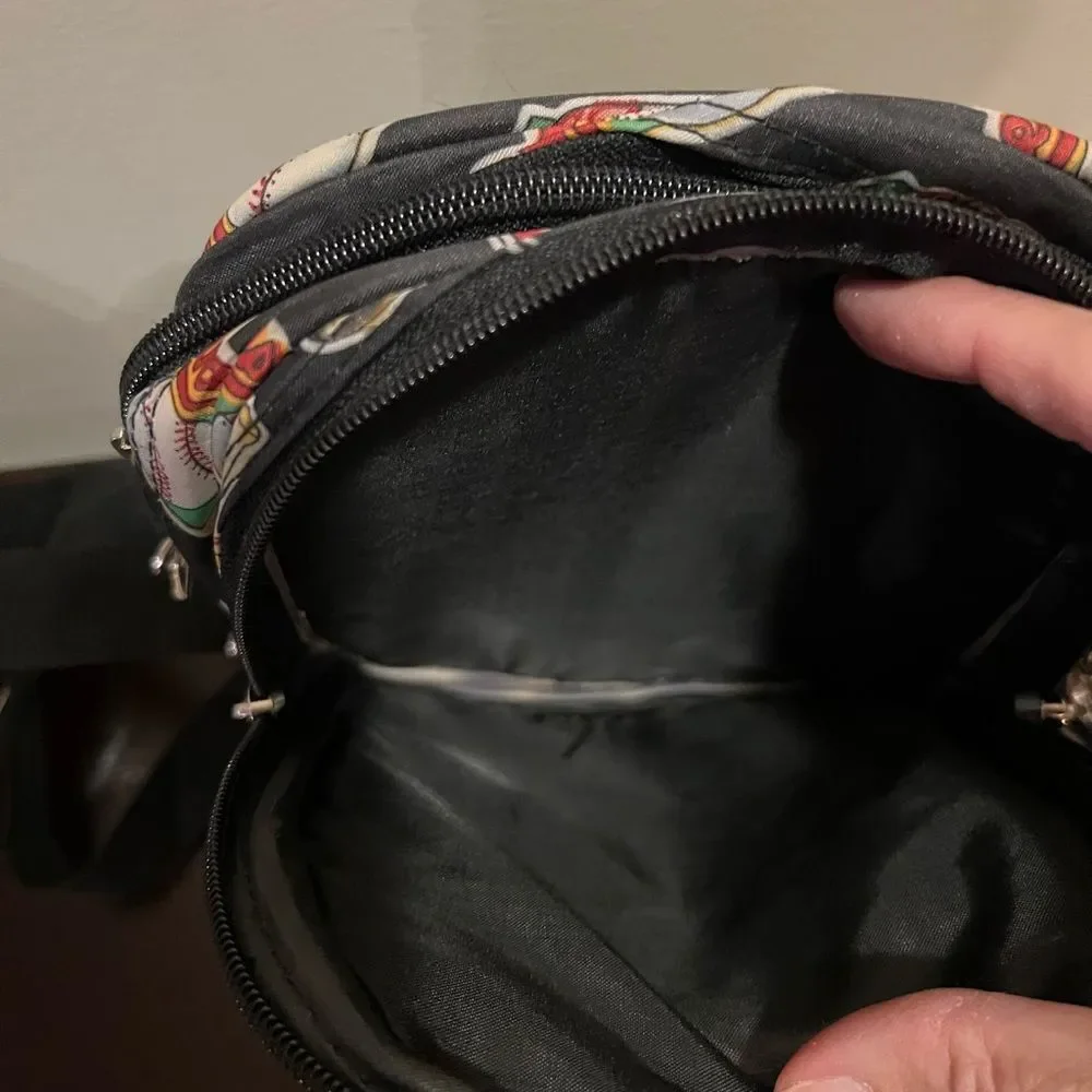 Three pocket crossbody baseball theme